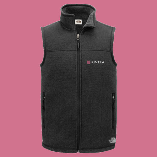 Kintra- Sweater Fleece Vest - White, Dusty Rose Thumbnail
