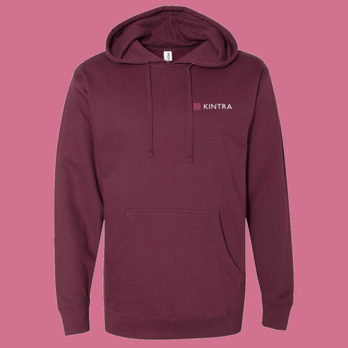 Kintra- Midweight Hooded Sweatshirt - White, Dusty Rose Thumbnail