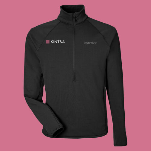 Kintra- Men's Leconte Half-Zip Pullover - White, Dusty Rose Thumbnail