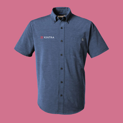 Kintra- Men's Kona Solid Shirt - White, Dusty Rose Thumbnail