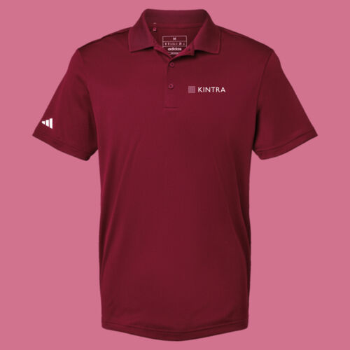 Kintra- Men's Performance Pique Polo - White, Dusty Rose Thumbnail