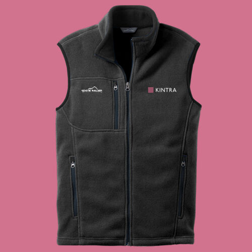 Kintra- Fleece Vest - White, Dusty Rose Thumbnail