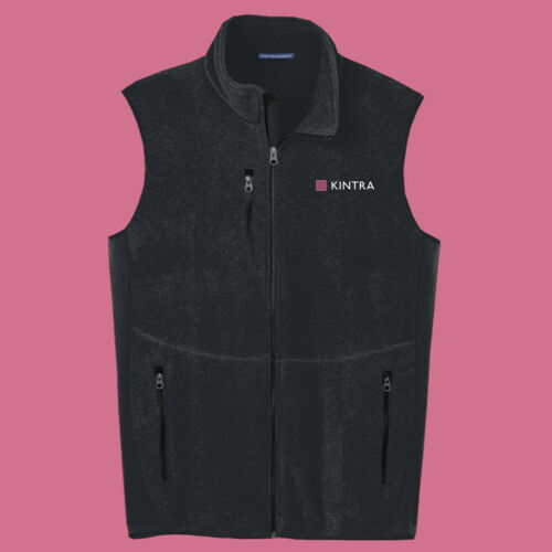 Kintra- Port Authority R Tek ® Pro Fleece Full Zip Vest - White, Dusty Rose Thumbnail
