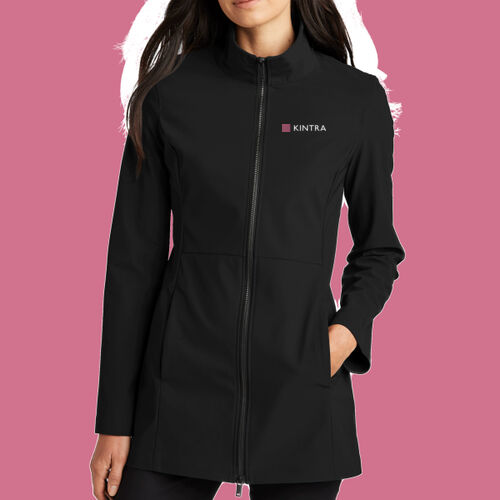 Kintra- Women's Faille Soft Shell - White, Dusty Rose Thumbnail