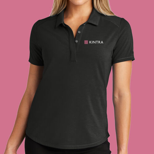 Kintra- Women's Motion Polo - White, Dusty Rose Thumbnail